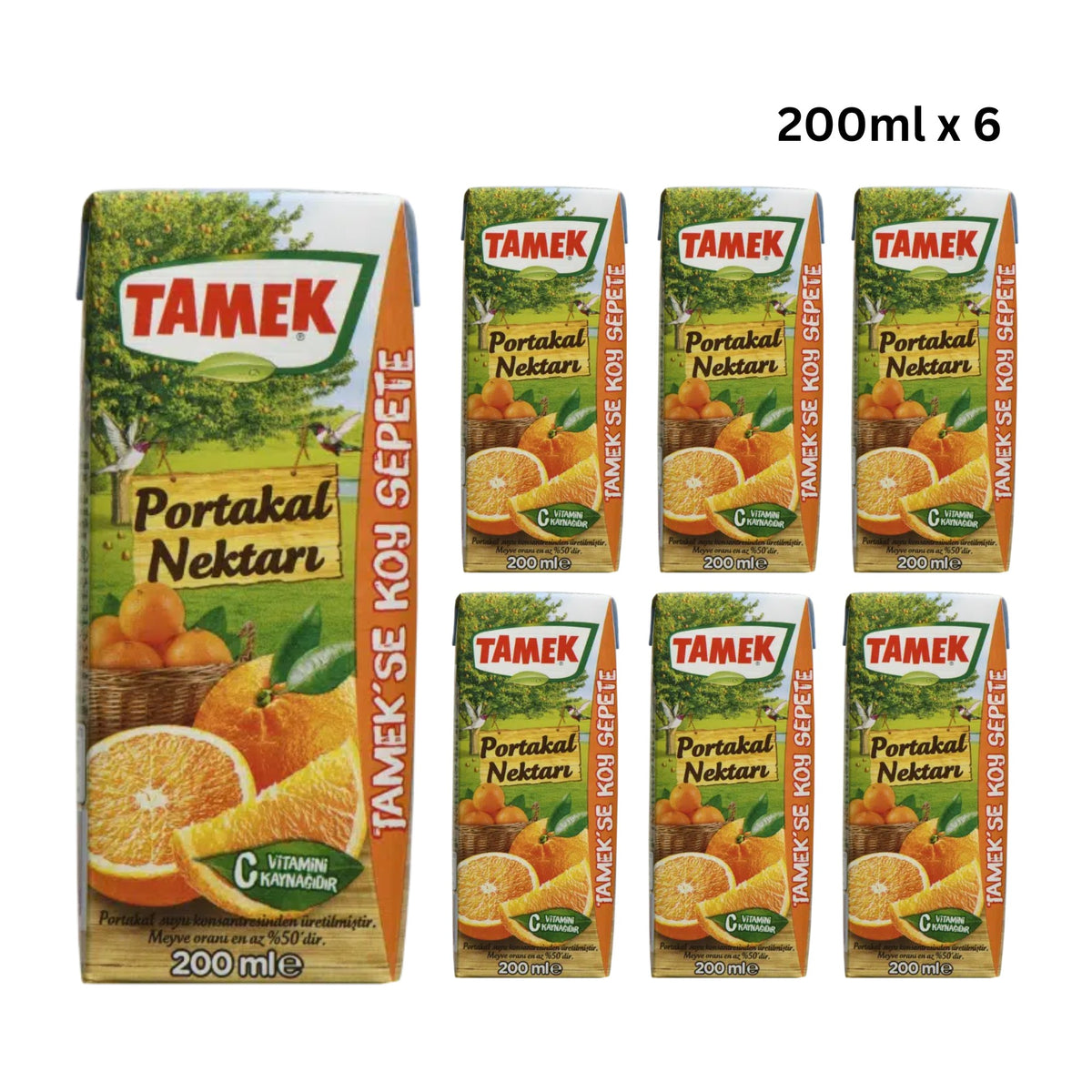 Tamek orange 200ml x 6 pcs
