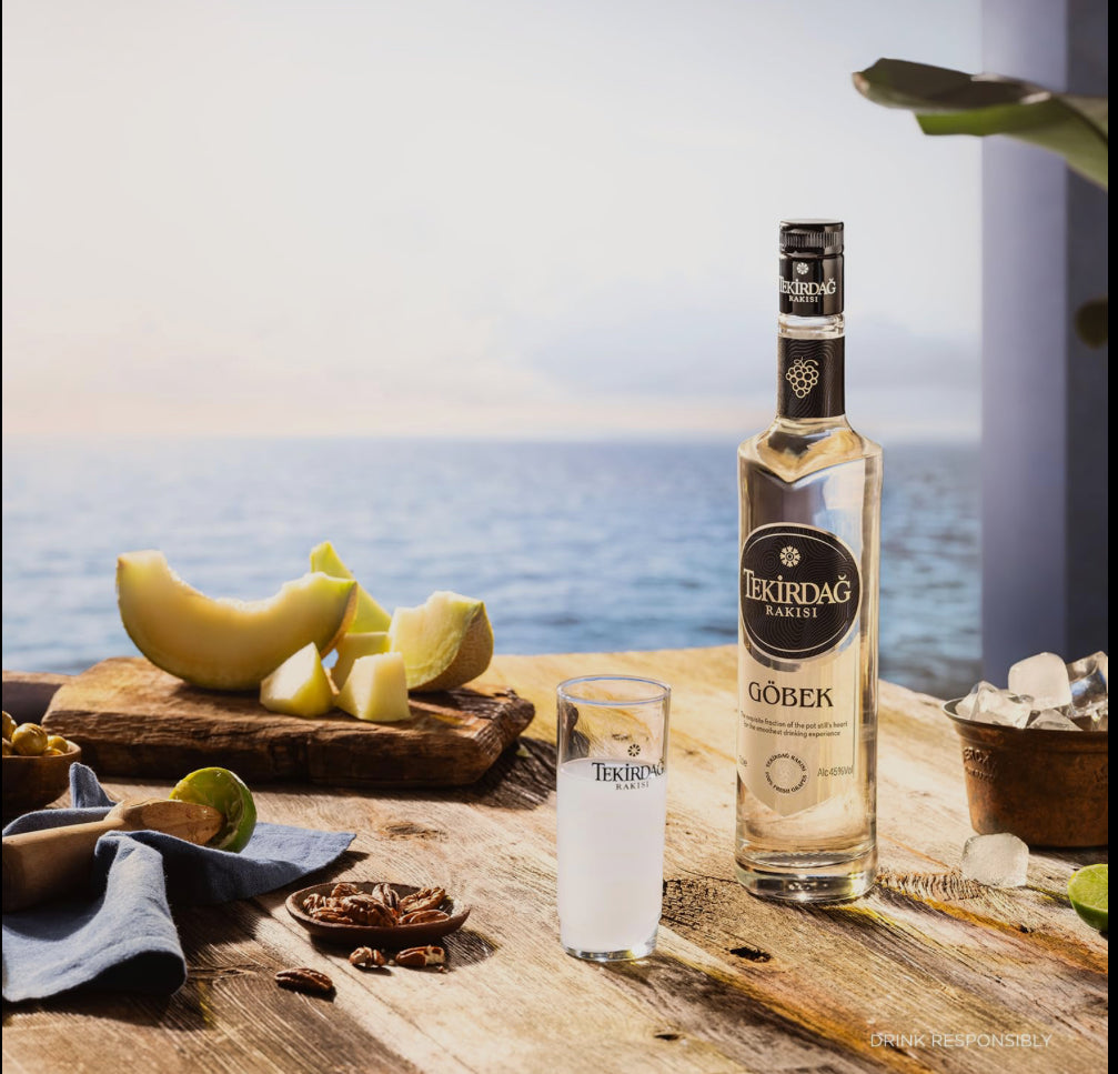 Tekirdag Raki Gobek 70cl + 2 Glass and Ice Bucket Gift
