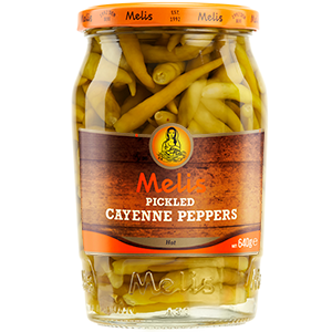 Melis Pickled Hot Cayenne Peppers
