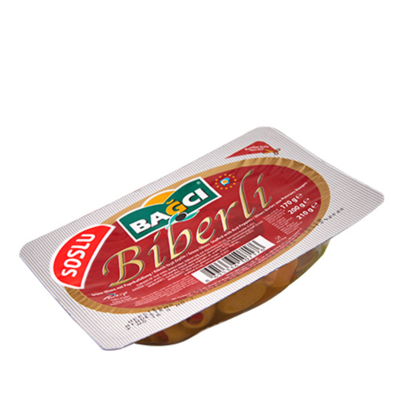 Bağcı Biberli Yeşil Zeytin 200 gr