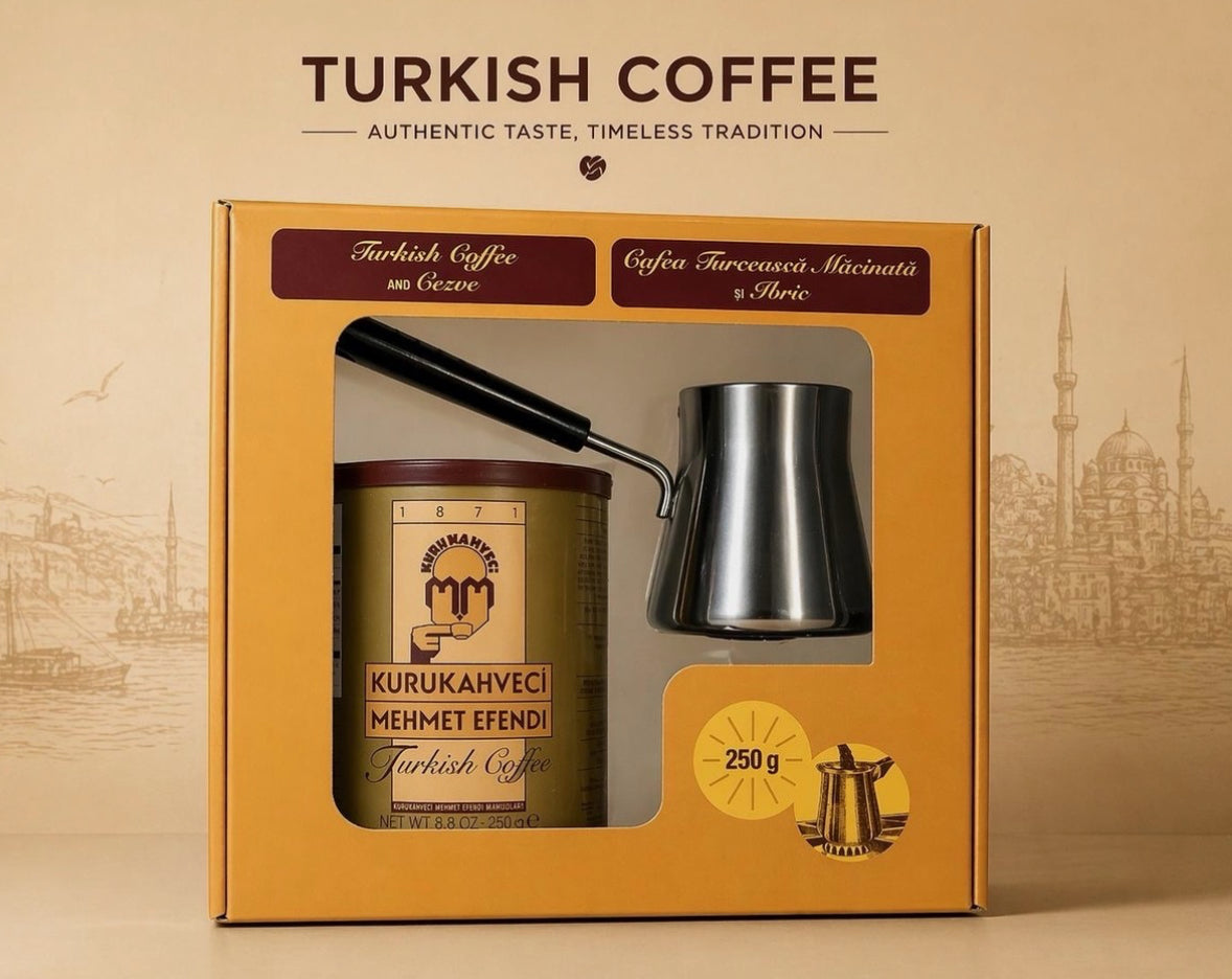 Mehmet Efendi Turkish Coffee with coffeepot gifted
