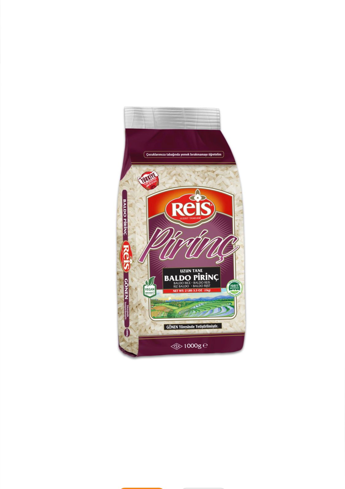 Reis Uzun Tane Baldo Pirinç - Yerli 1kg