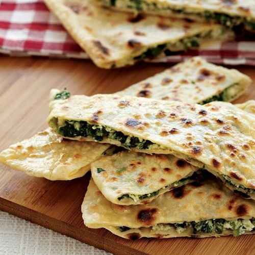Homemade Gozleme Cheese and Spinach