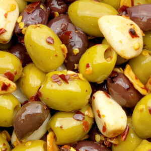 Bonvila Chilli and Garlic Marinated Green Olives