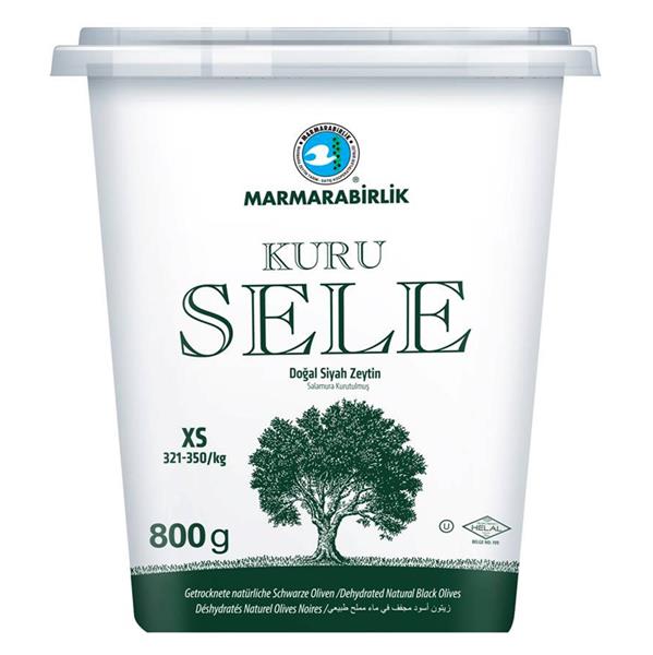 Marmarabirlik Kuru Sele Siyah Zeytin XS 800g