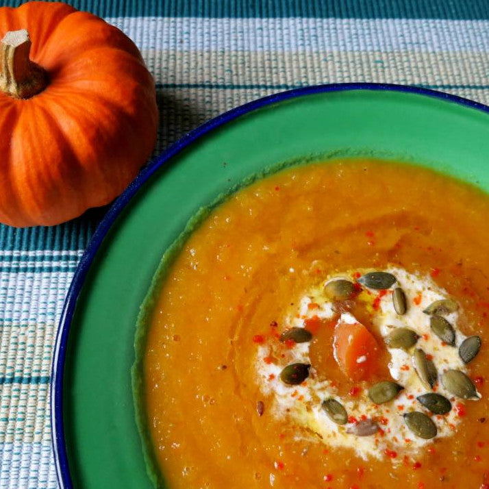 Pumpkin Soup with Cumin, Chili Flakes, Yoghurt; Balkabagi Corbasi