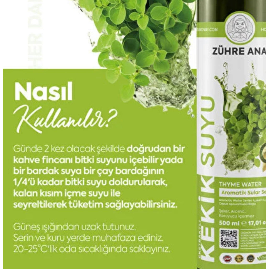 Zuhre Ana Kekik Suyu Thyme Water