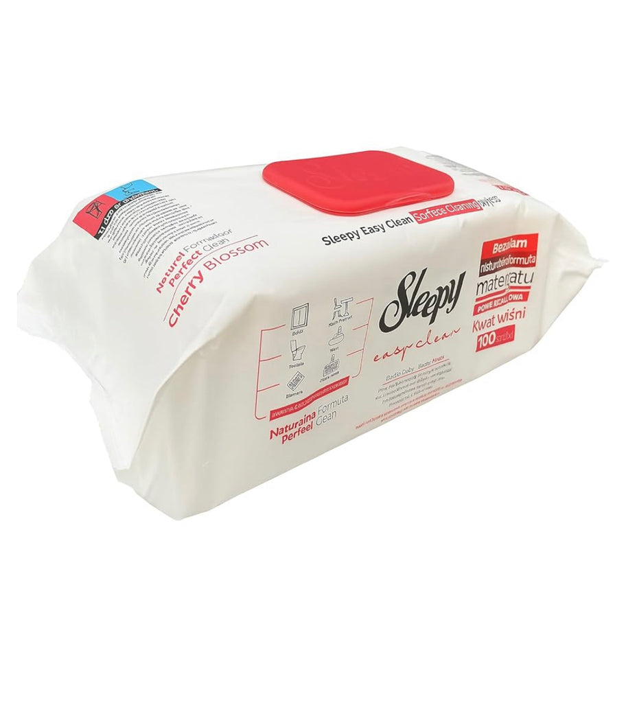 Sleepy 100 pcs Surface Cleaning Antibacterial Towels | Cherry Blossom Scent