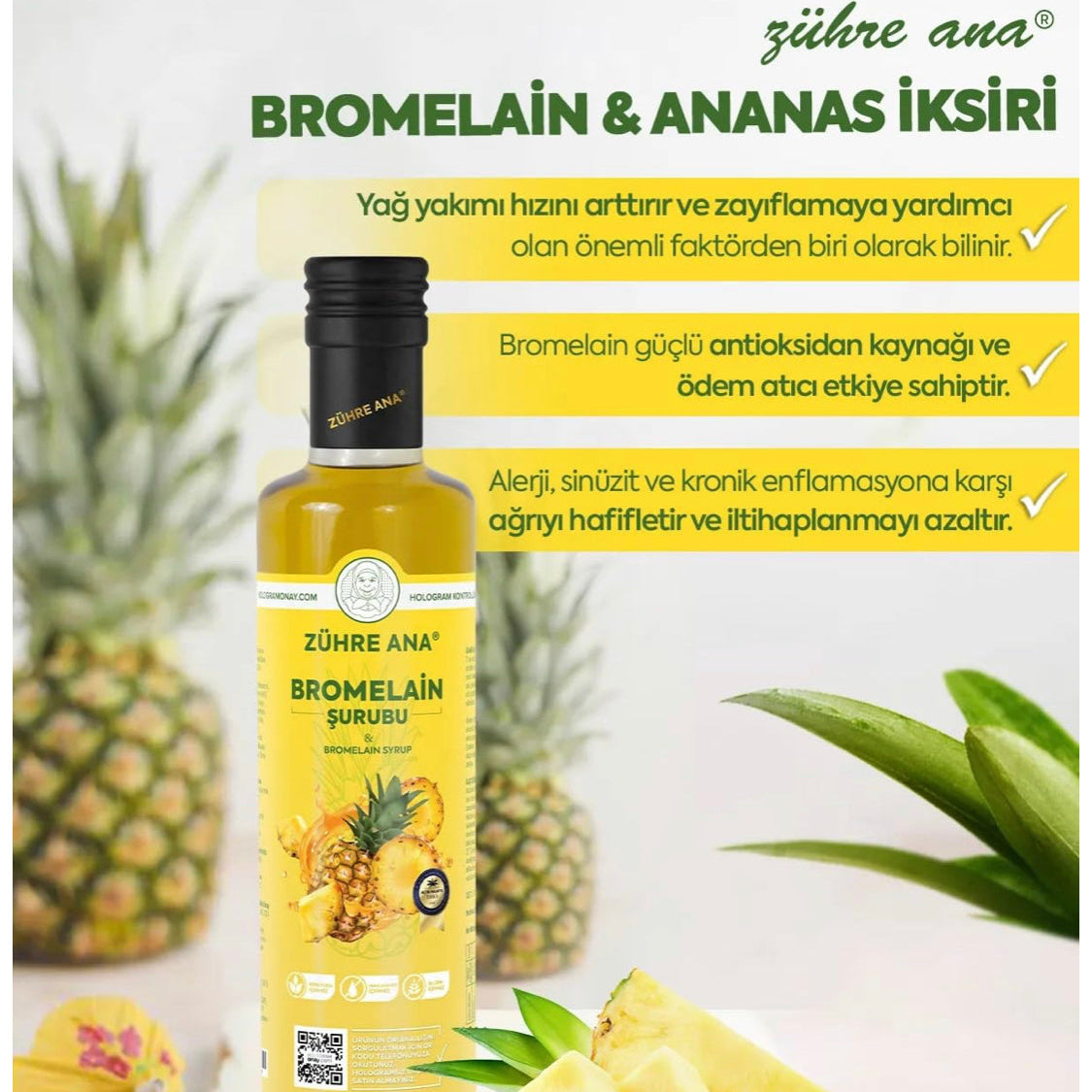 Zühre Ana Bromelain Şurubu