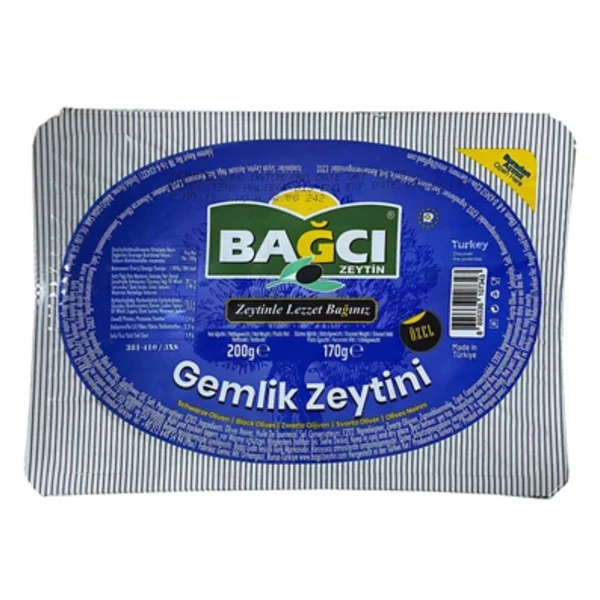 Bagci Siyah Zeytin/Siyah Gemlik Hazır 200gr.