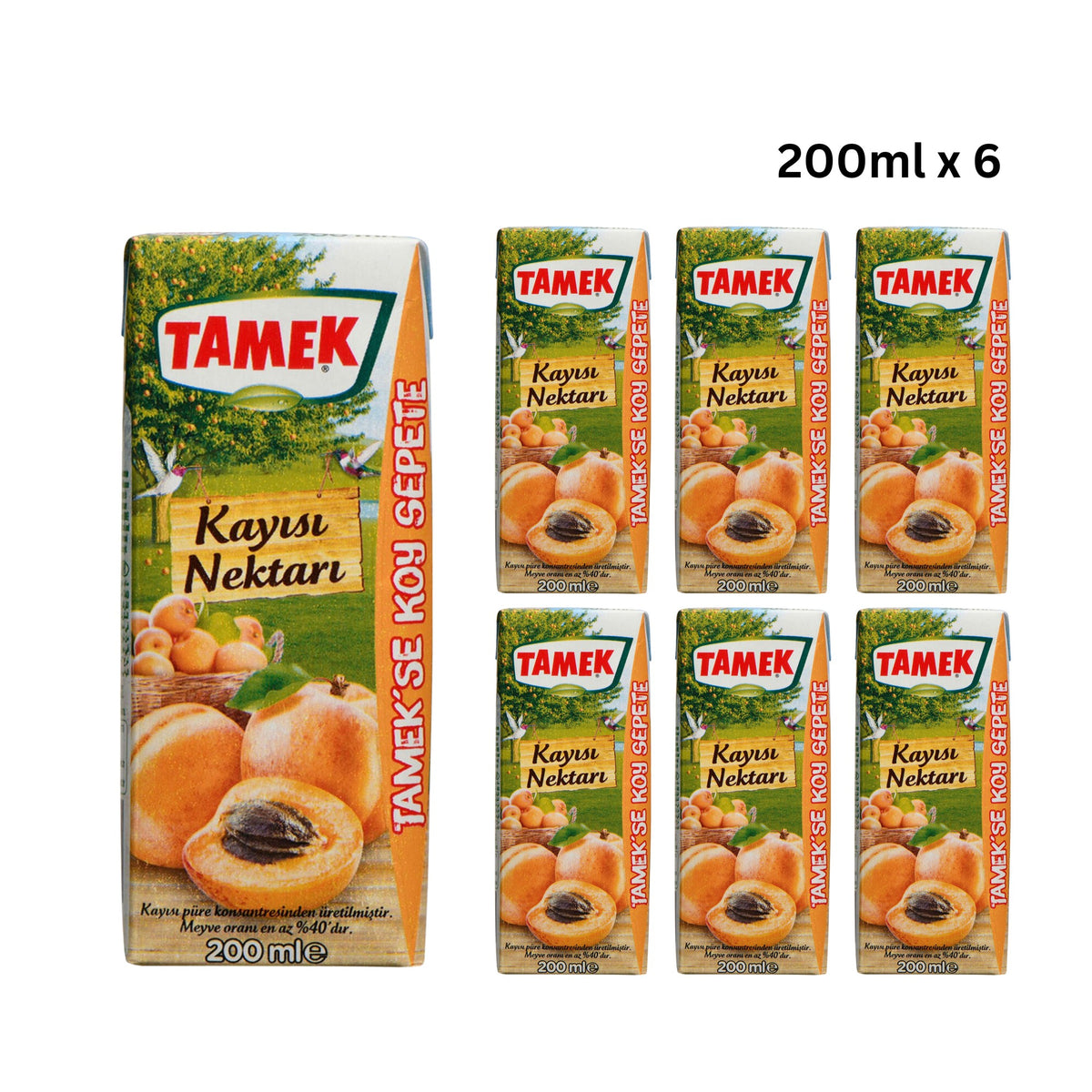 Tamek Apricots 200ml x 6 pcs