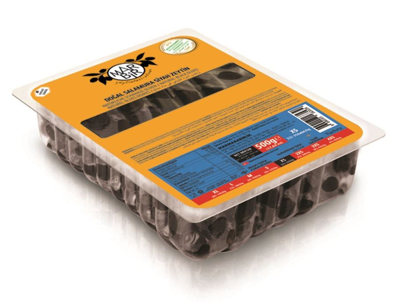 Marmarabirlik Doğal Salamura Siyah Zeytin Vakumlu XS 500g